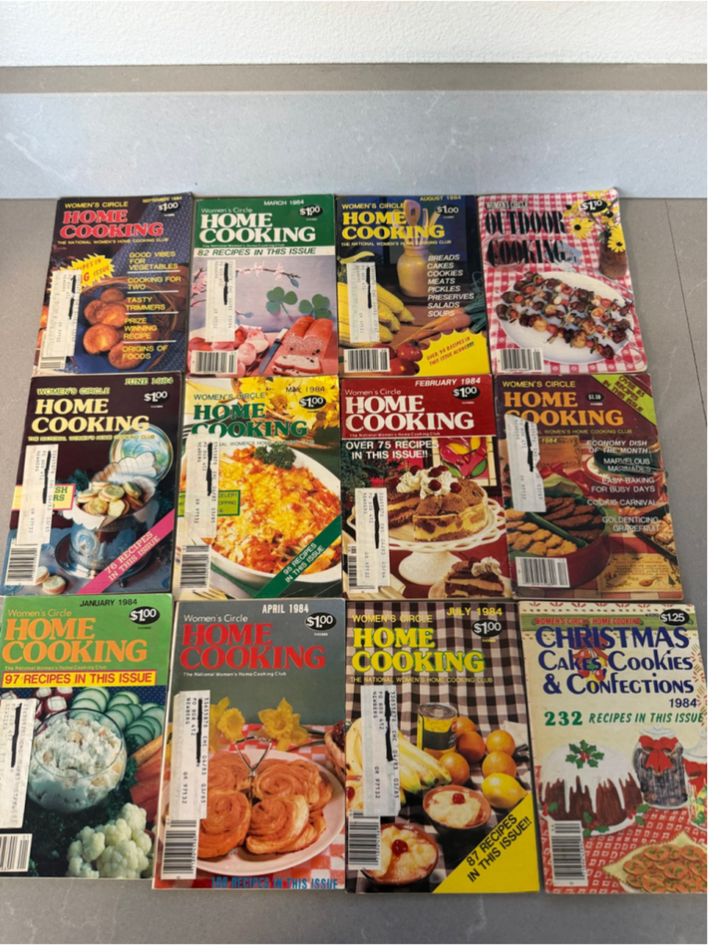 Vintage 1984 Women’s Circle Home Cooking Magazine Lot 12 Christmas Recipes